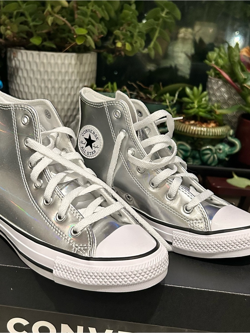 Kids' Chuck Taylor All Star 70 A12604C￼Silver Metallic High Top Sneaker size 5